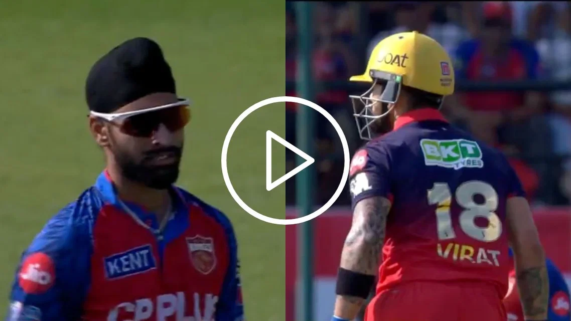 Virat Kohli gives death stare to Harpreet Brar [Source: X]