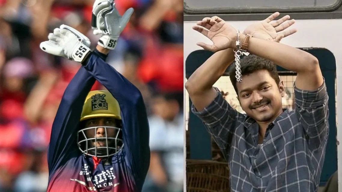 Venkatesh Iyer celebration goes viral [Source: AFP, X]
