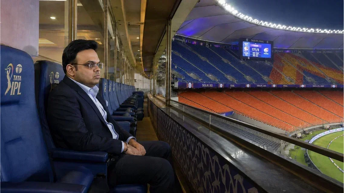 Jay Shah Watching IPL Final Alone In Narendra Modi Stadium. Image Credits: ChatGPT