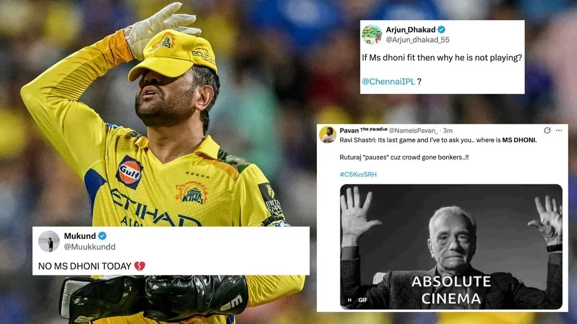 No MS Dhoni in CSK vs SRH, IPL 2026 (Source: AFP & X.com)