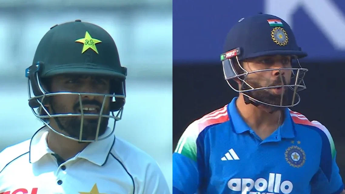 Babar Azam and Virat Kohli reaction [Source: X]