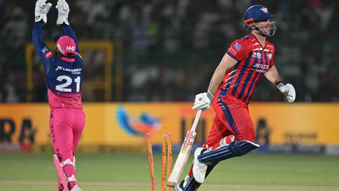 Mitchell Marsh vs Rajasthan Royals in IPL 2026 [Source: AFP]