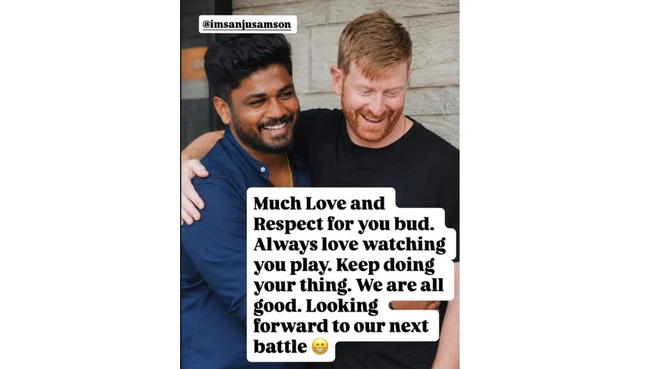 Heinrich Klaasen's Instagram story for Sanju Samson (Screenshot)