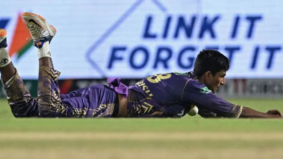 Angkrish Raghuvanshi in KKR vs MI (Source: AFP)