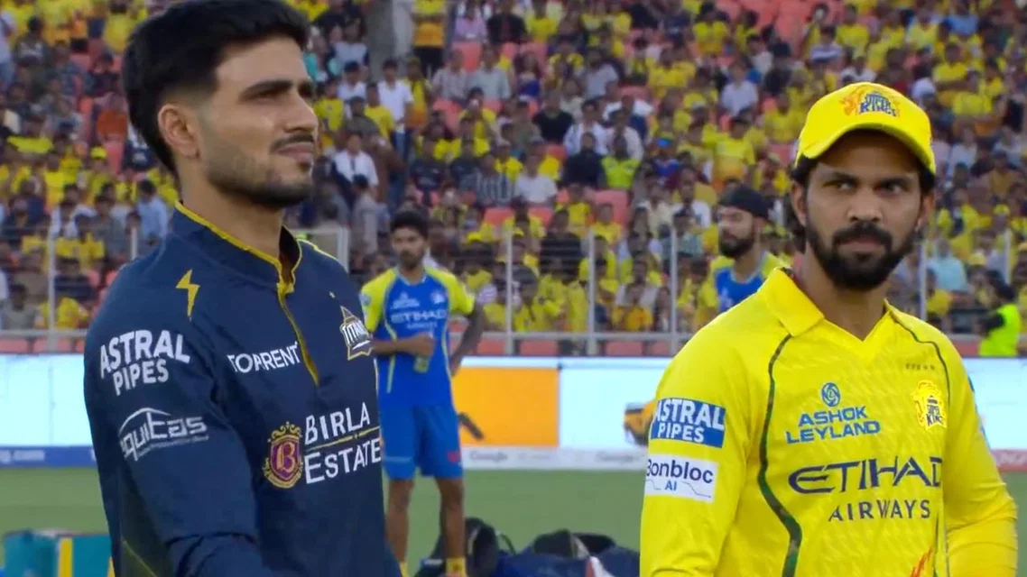 GT put into bat by CSK [Source: Screengrab/JioHotstar]
