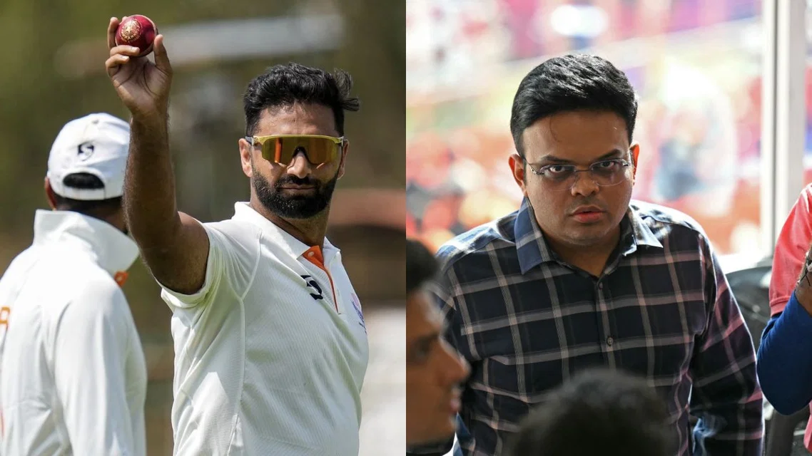 Auqib Nabi Jay Shah. Image Credits: X/AFP