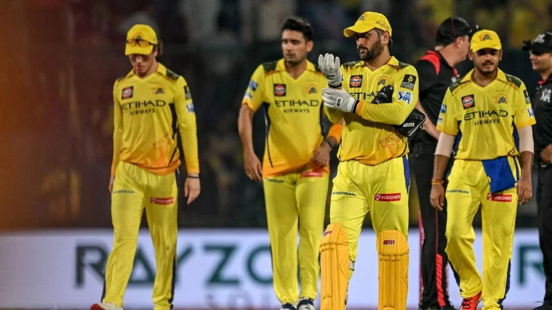 MS Dhoni for CSK in IPL [Image Credits: AFP]