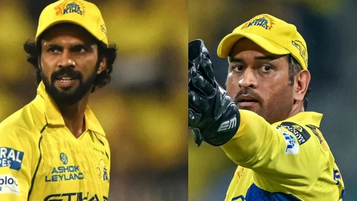 Ruturaj Gaikwad and MS Dhoni (Source: AFP)
