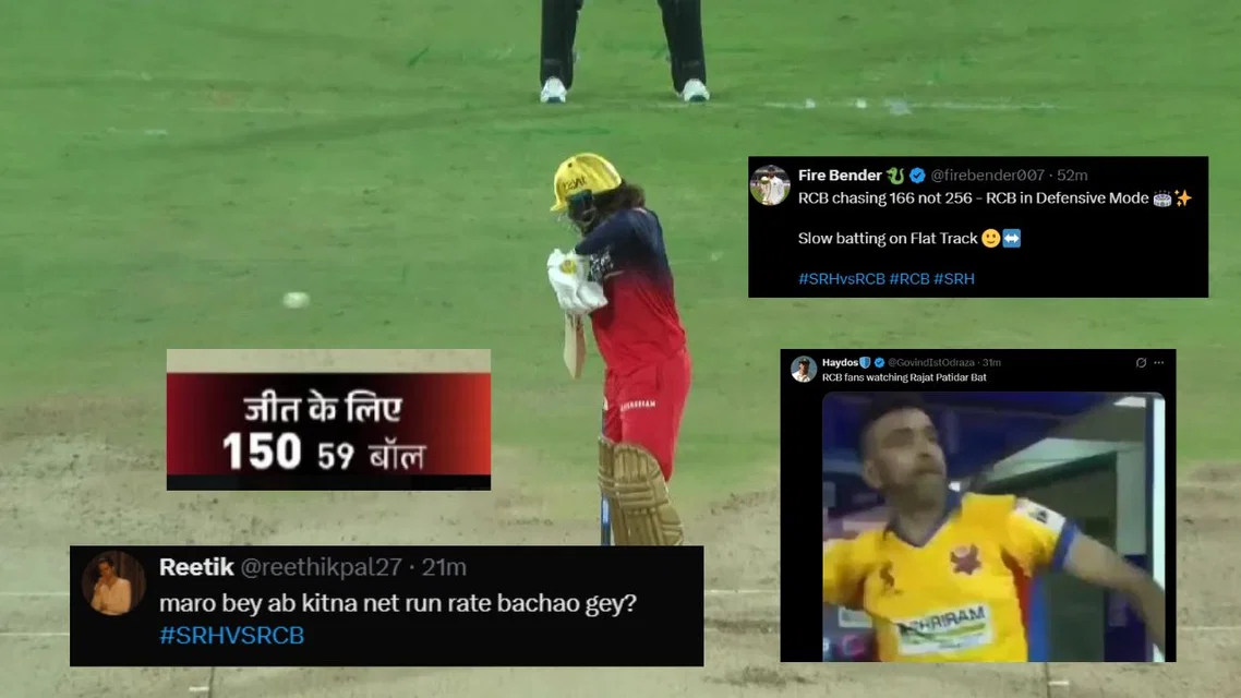 Fans react to RCB's slow run-chase vs SRH [Source: JioHotstar, X[