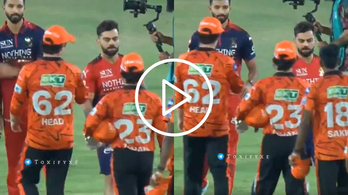 Virat Kohli ignores Travis Head [Source: screengrab]