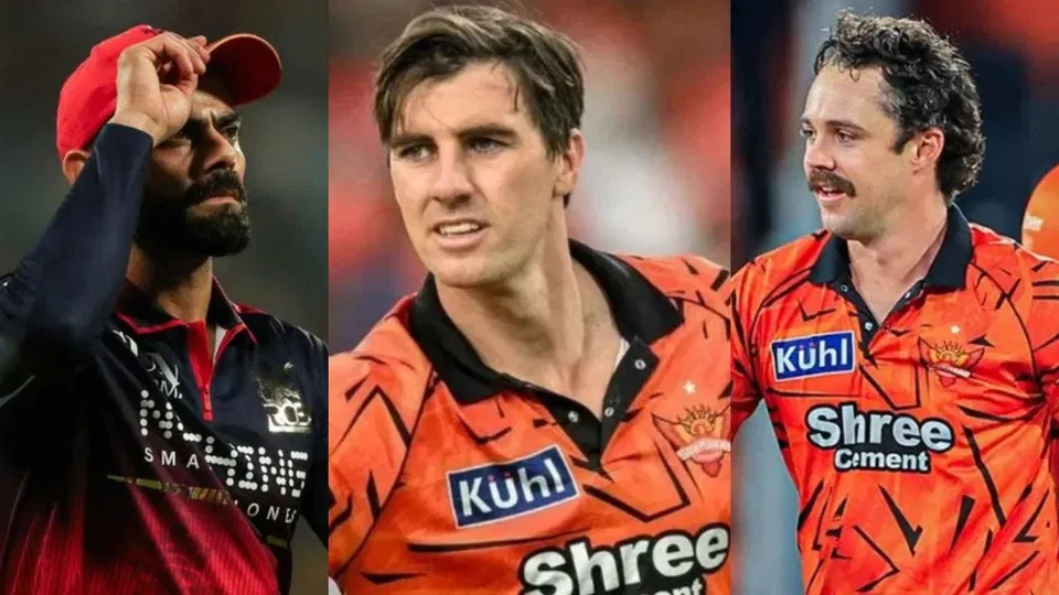 विराट कोहली, पैट कमिंस और ट्रैविस हेड [एएफपी]