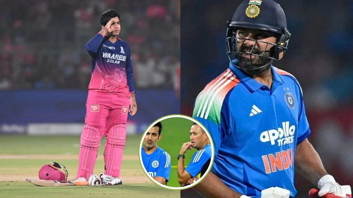 Vaibhav Sooryavanshi and Rohit Sharma (Source: AFP)
