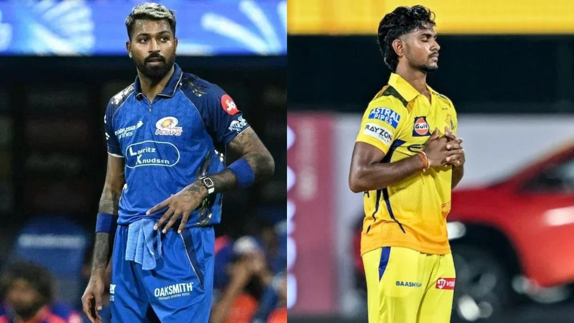 Hardik Pandya Matheesha Pathirana. [Source - AFP]