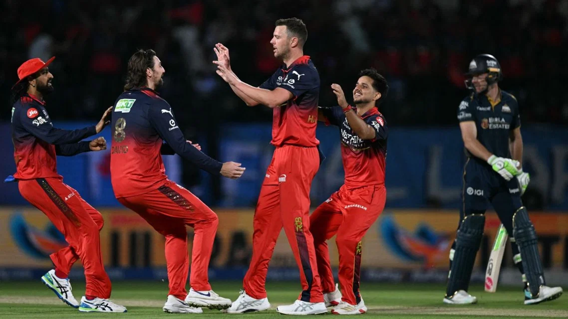 RCB beat GT by 92 runs. [Source - AFP]