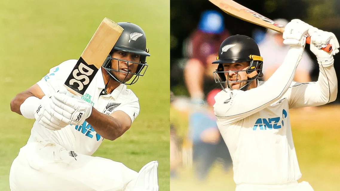 Rachin Ravindra and Tom Blundell in action vs Ireland [Source: X]