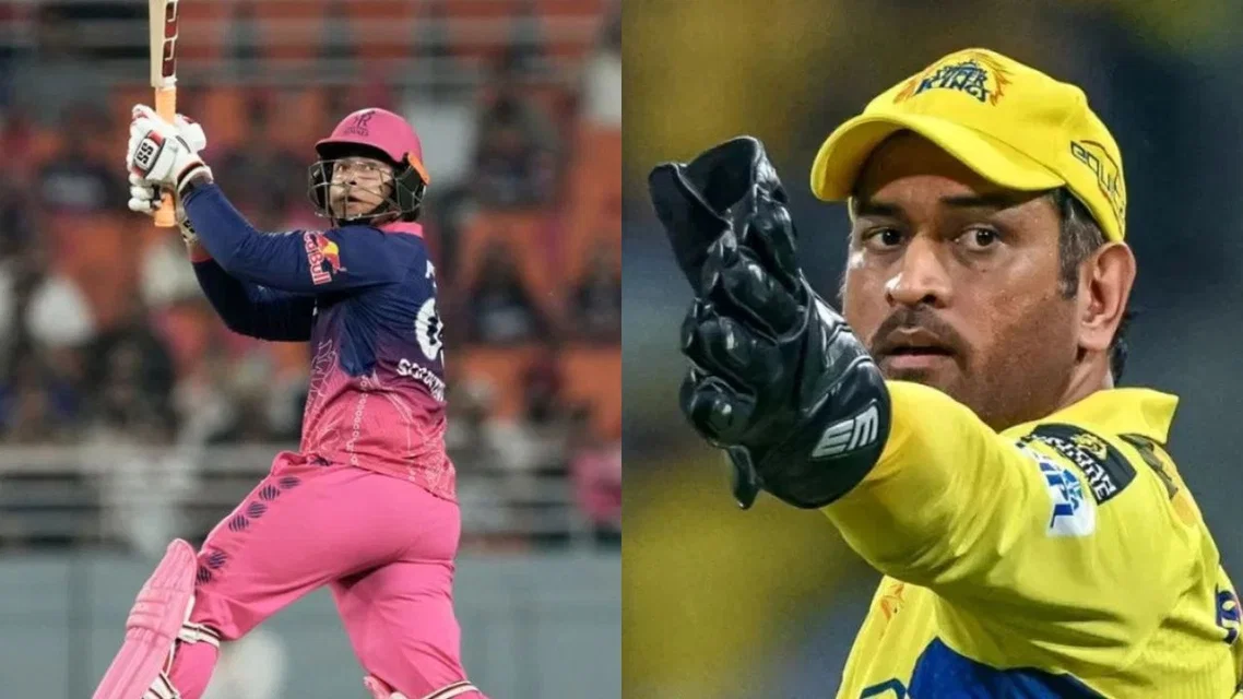 Vaibhav Sooryavanshi and MS Dhoni [Source: AP, AFP]