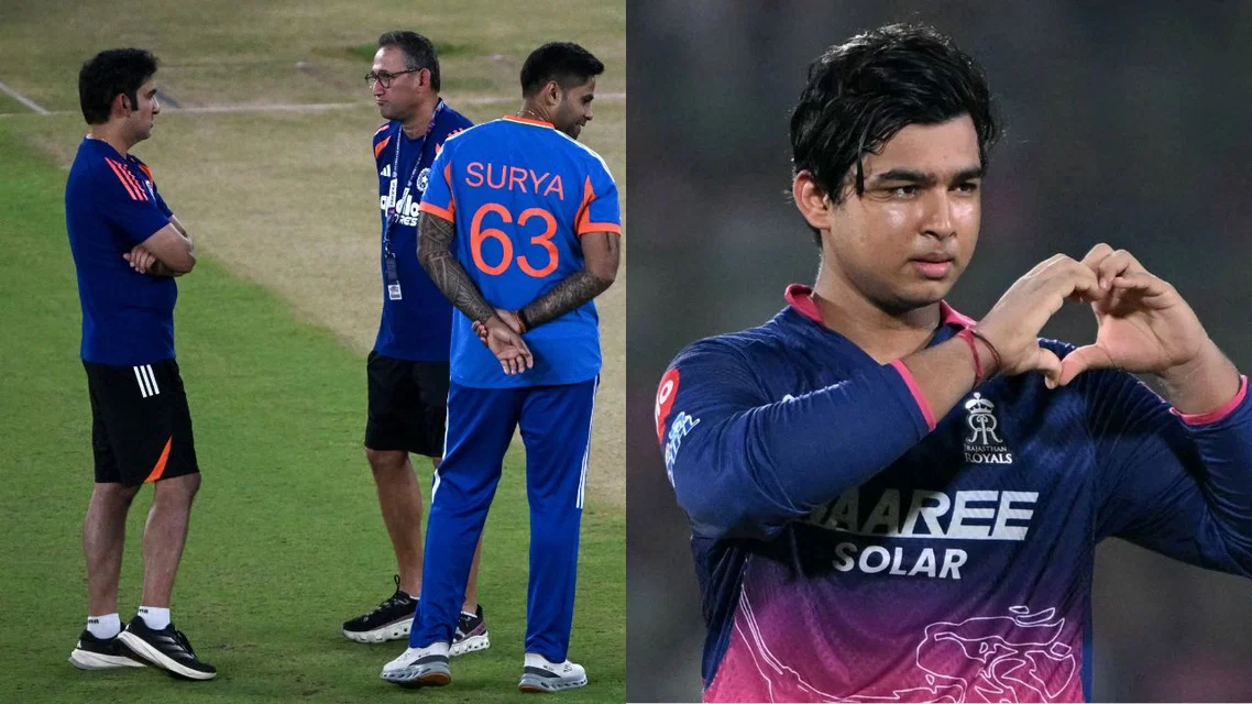 Gautam Gambhir Ajit Agarkar Suryakumar Yadav Vaibhav Sooryavanshi. Image Credits: AFP