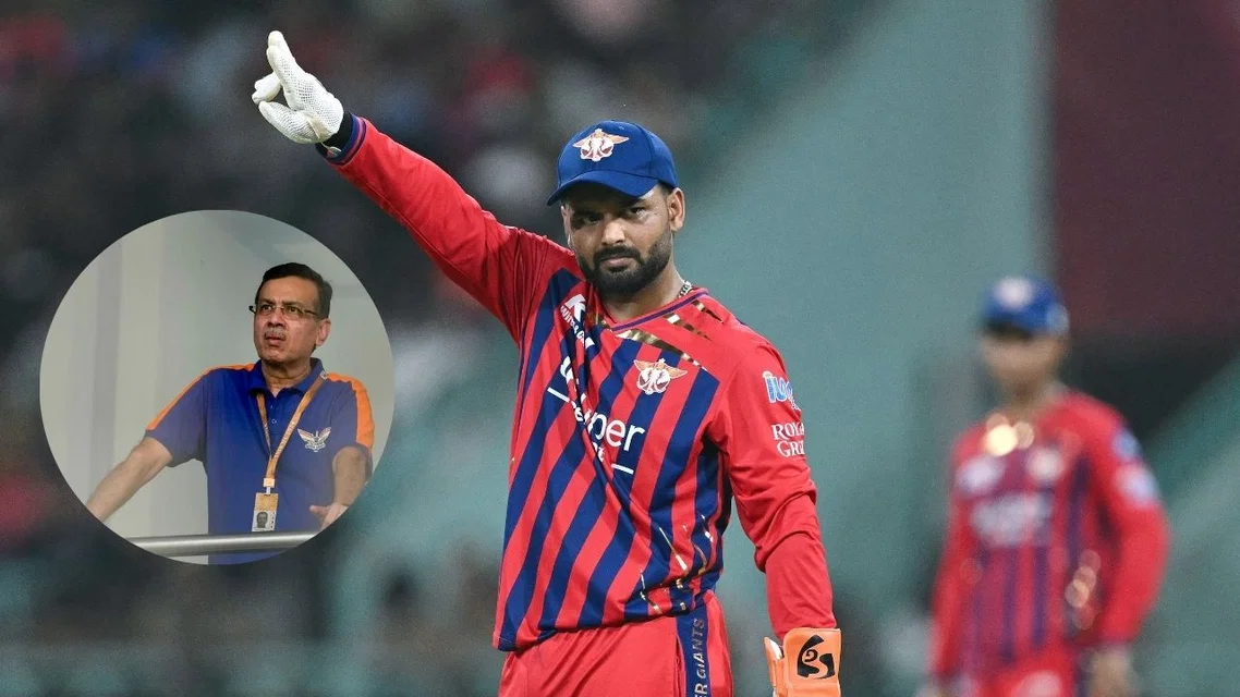 Sanjiv Goenka Rishabh Pant. Image Credits: AFP/X