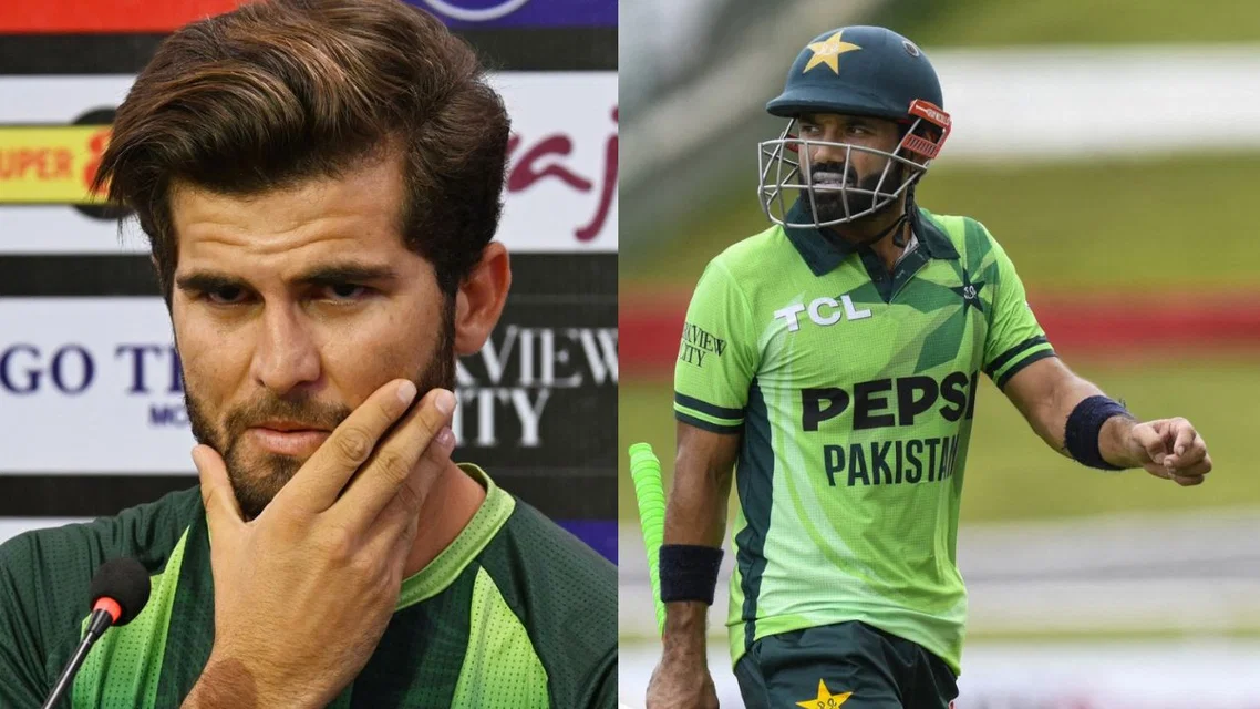 Shaheen Afridi and Mohammad Rizwan [Source: AFP]