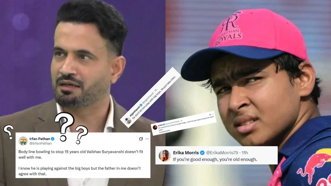 Irfan Pathan defended Vaibhav Sooryavanshi [Source: X and Screengrab]