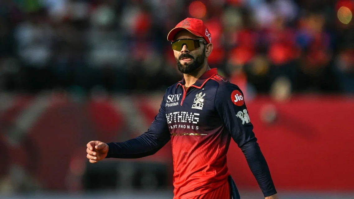 Virat Kohli fielding at Dharamsala in IPL 2026. PC-AFP