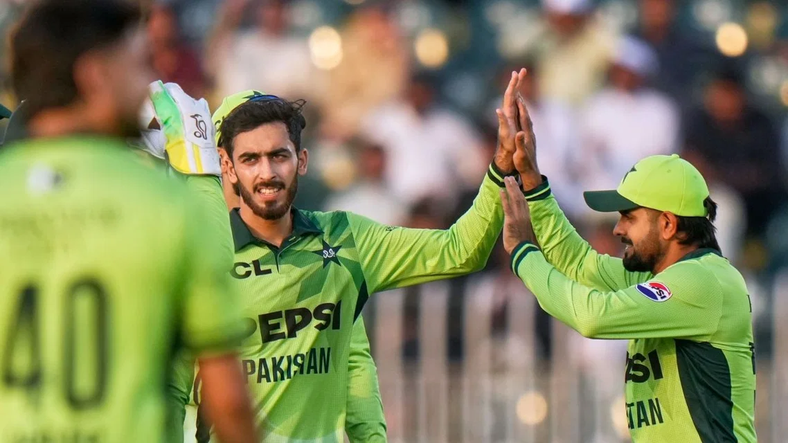 Arafat Minhas on debut for Pakistan [Source: AP]