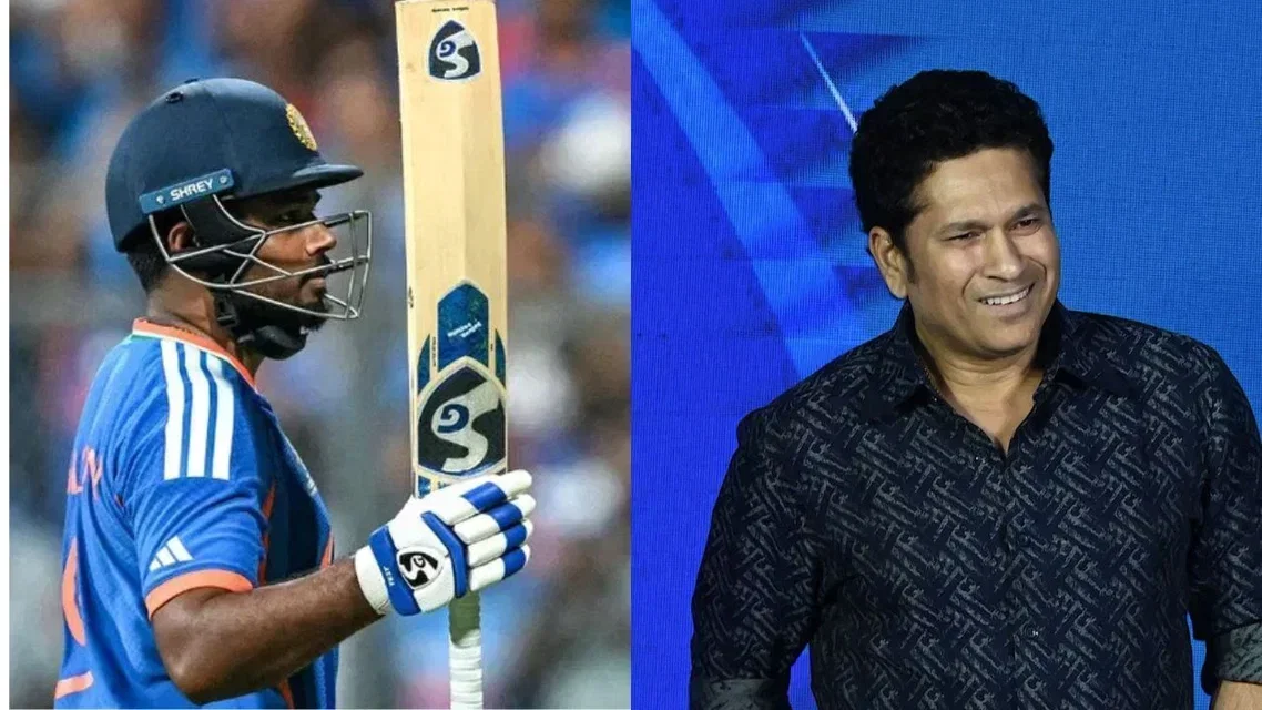 Sanju Samson Sachin Tendulkar. [Source - AFP]