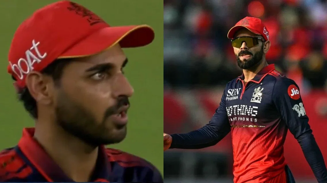 Bhuvneshwar Kumar channels inner Virat Kohli [Source: screengrab, AFP]
