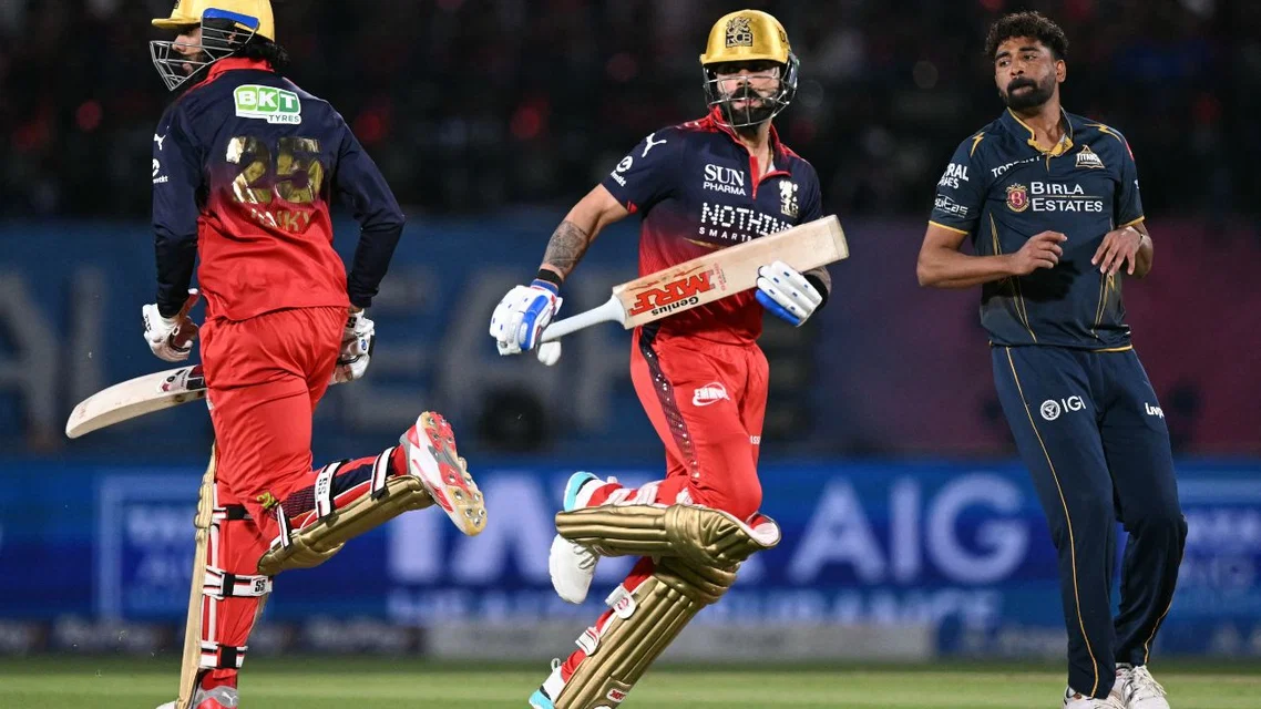 Virat Kohli Venkatesh Iyer Opening for RCB vs GT. Image Credits: AFP