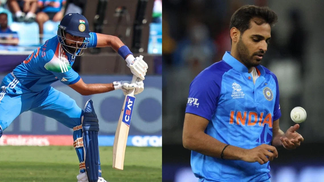 Shreyas Iyer and Bhuvneshwar Kumar - (Source: AFP)