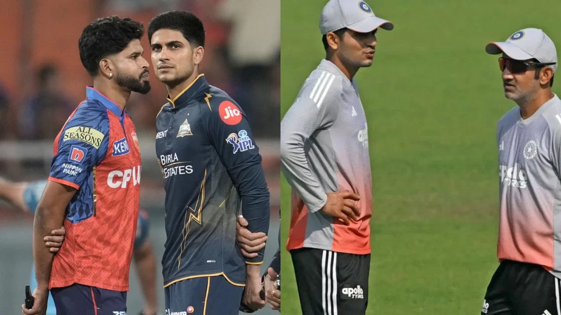 Shreyas Iyer for Punjab Kings Shubman Gill Gautam Gambhir. Image Credits: AP./AFP
