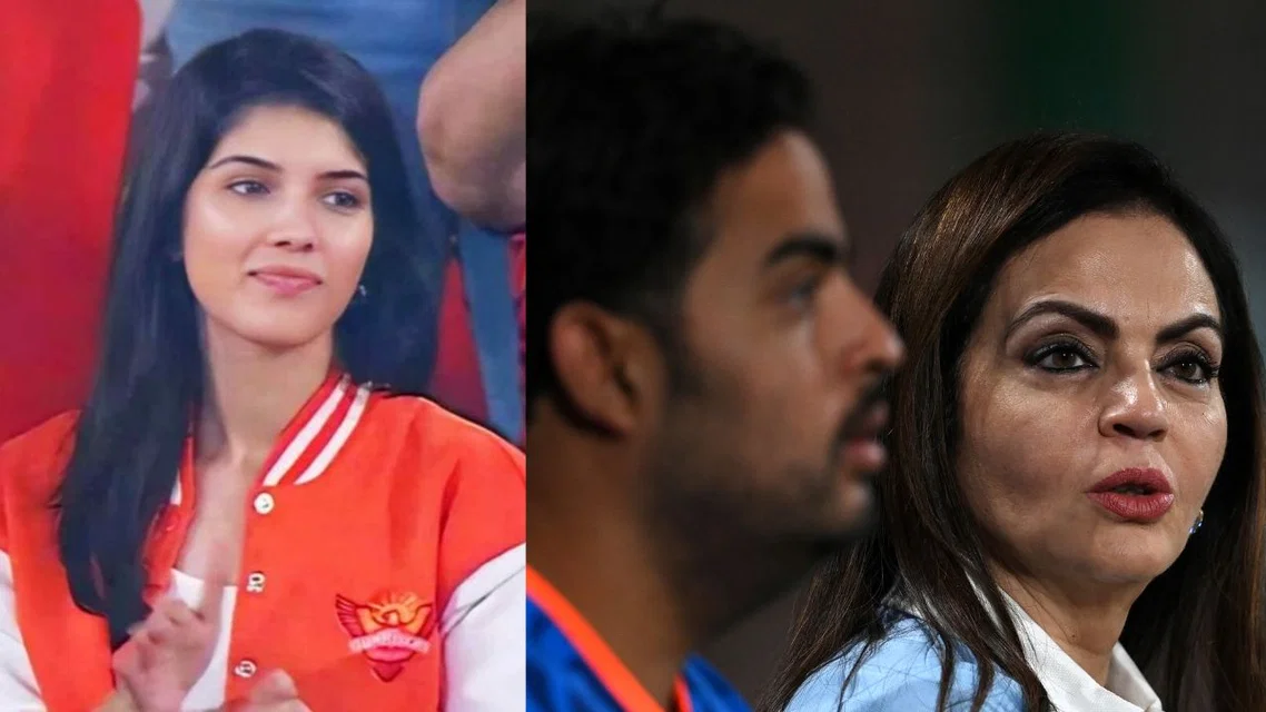 Kavya Maran and Ambanis in frame. PC- AFP