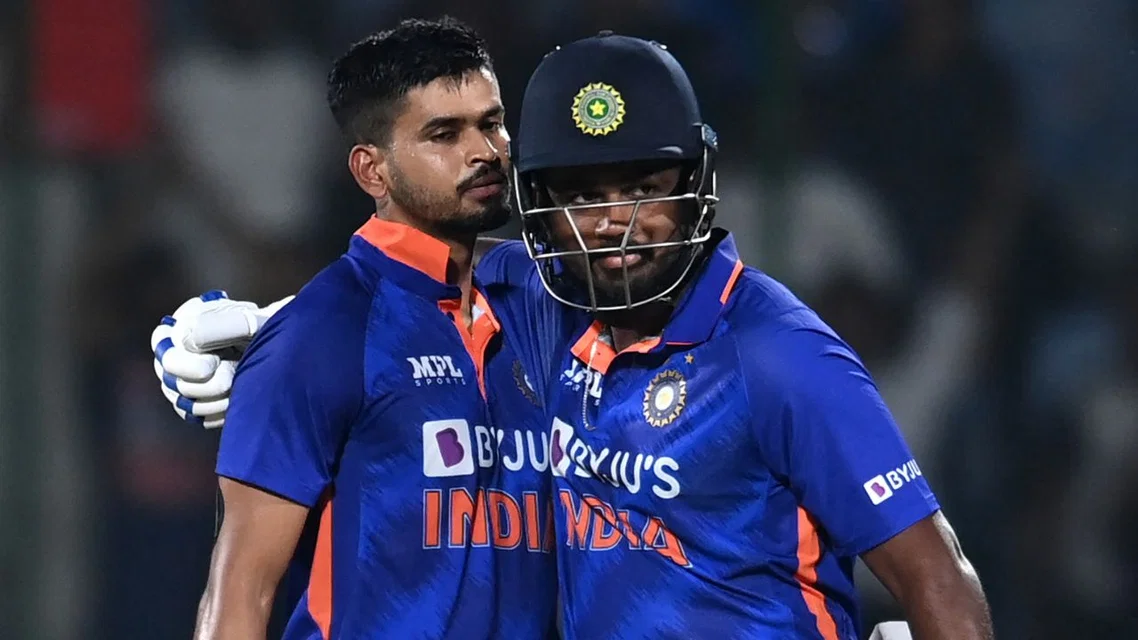 Shreyas Iyer and Sanju Samson - (Source: AFP)