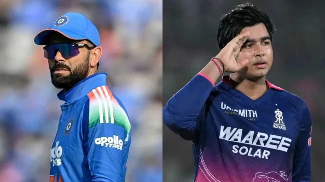 Virat Kohli and Vaibhav Sooryavanshi [Source: AFP]