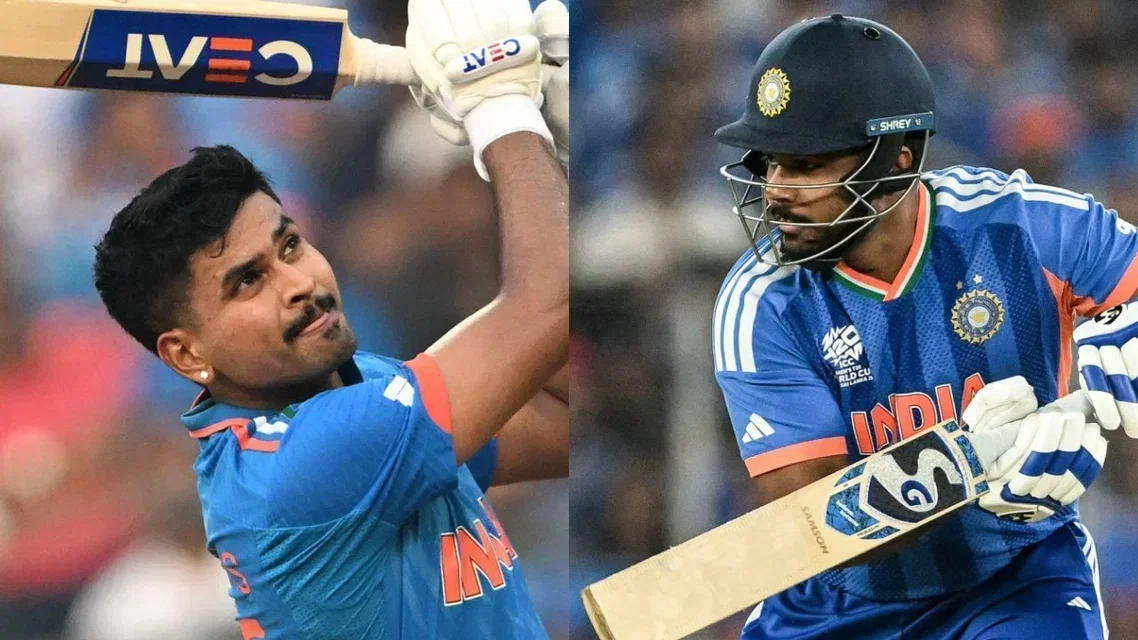 Shreyas Iyer and Sanju Samson [Source: AFP]
