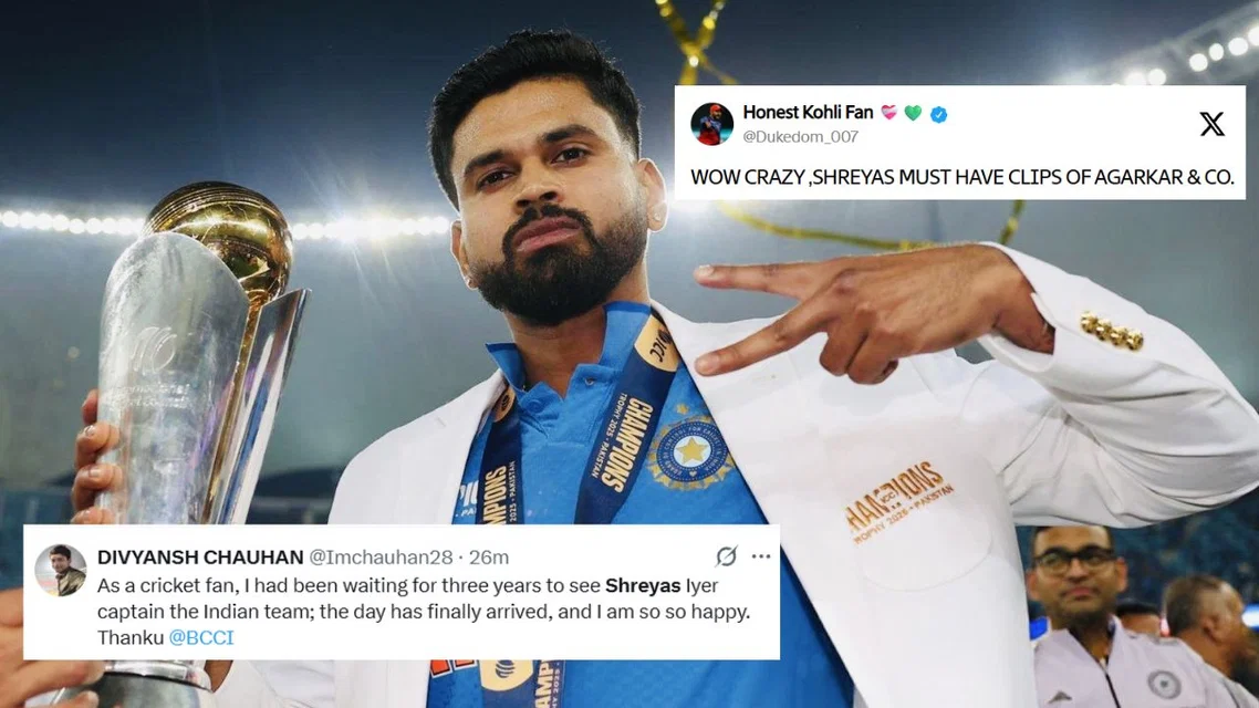 Shreyas Iyer named the new India captain [Source: X and Screengrabs]