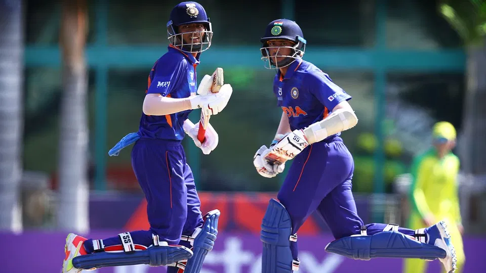 शेख रशीद भारत के लिए खेलते हुए [स्रोत: @ICC/X]