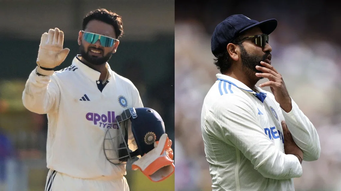 Rishabh Pant and Rohit Sharma (Source: AFP)