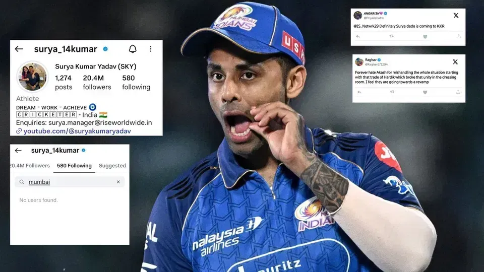 Suryakumar Yadav Unfollow Mumbai Indians 😱😱 news