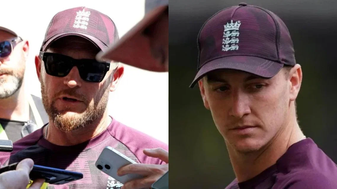 Brendon McCullum and Harry Brook [Source: AFP]
