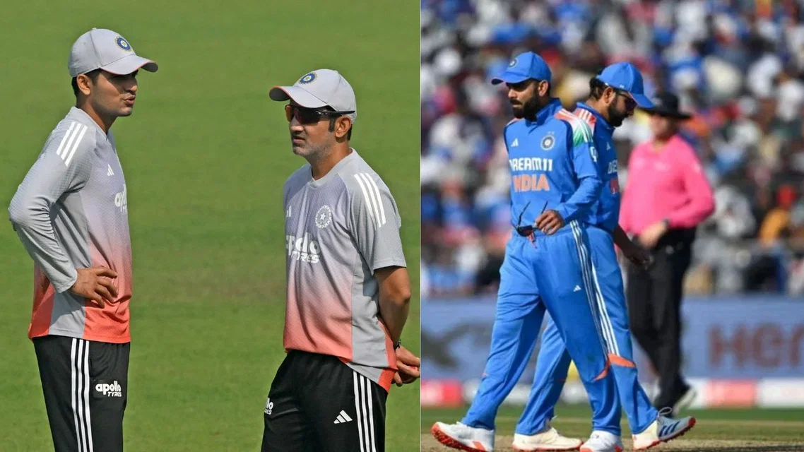 Rohit Sharma, Virat Kohli, Shubman Gill, Gautam Gambhir. PC- AFP