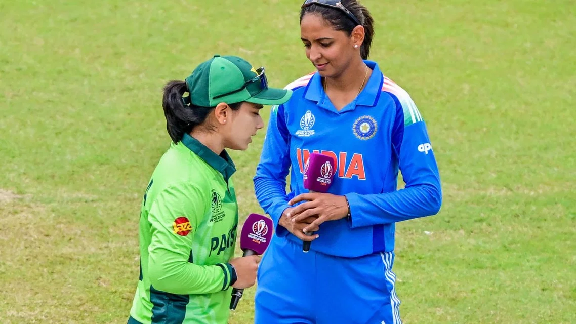 Harmanpreet Kaur breaks silence on IND-PAK handshake row [Source: AFP]
