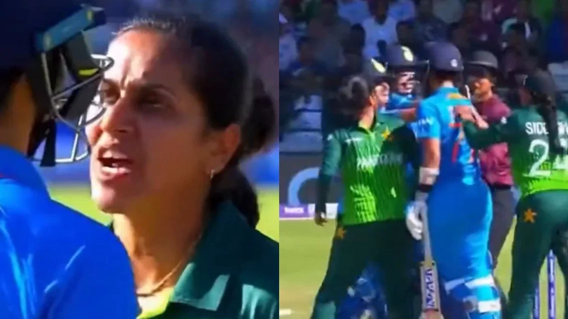 Did India and Pakistan players fight? [Source: screengrab]