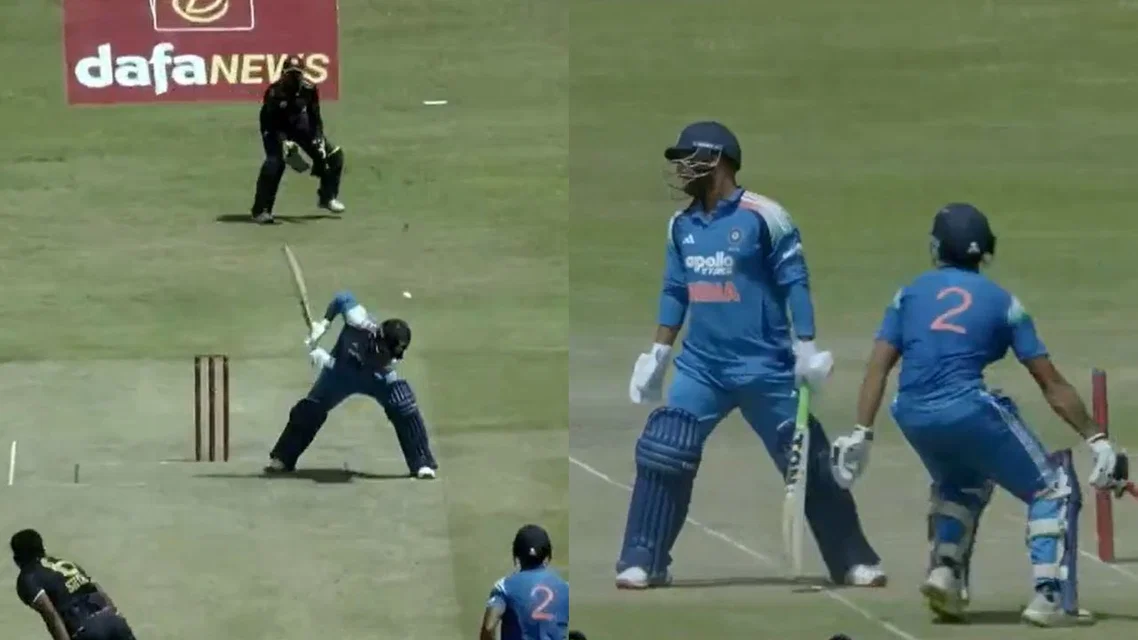 India A mix-up vs Sri Lanka A [Source: screengrab]