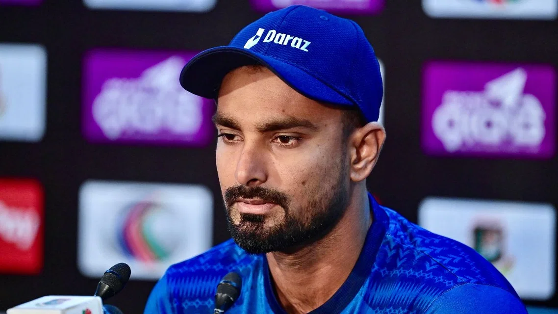 Litton Das during a press conference (Image Source: AFP Photos)