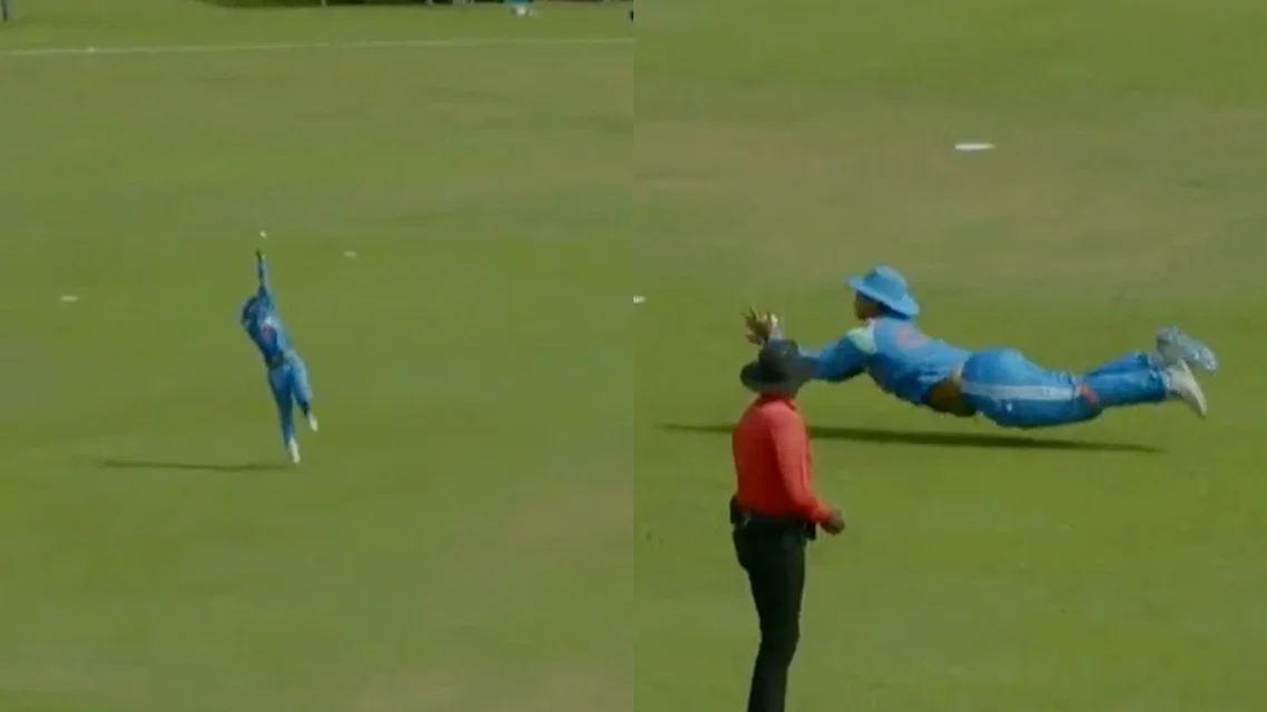 Vaibhav Sooryavanshi's stellar catch [Source: Screengrab/X]