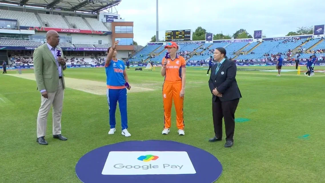 IND-W vs NED-W Toss Update (Source:ScreenGrab)