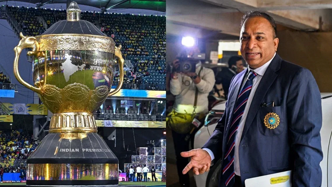 BCCI Secretary and IPL trophy - (Source: AFP)