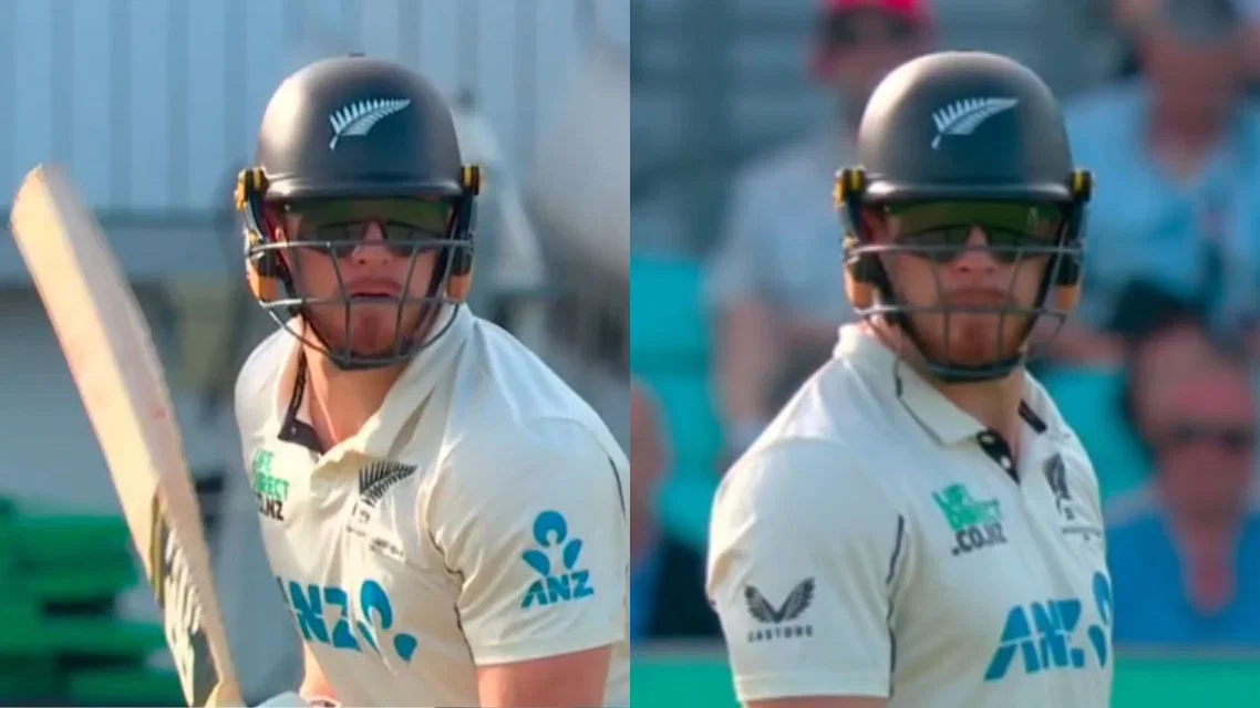 Glenn Phillips wears goggles to counter Jofra Archer [Source: X]