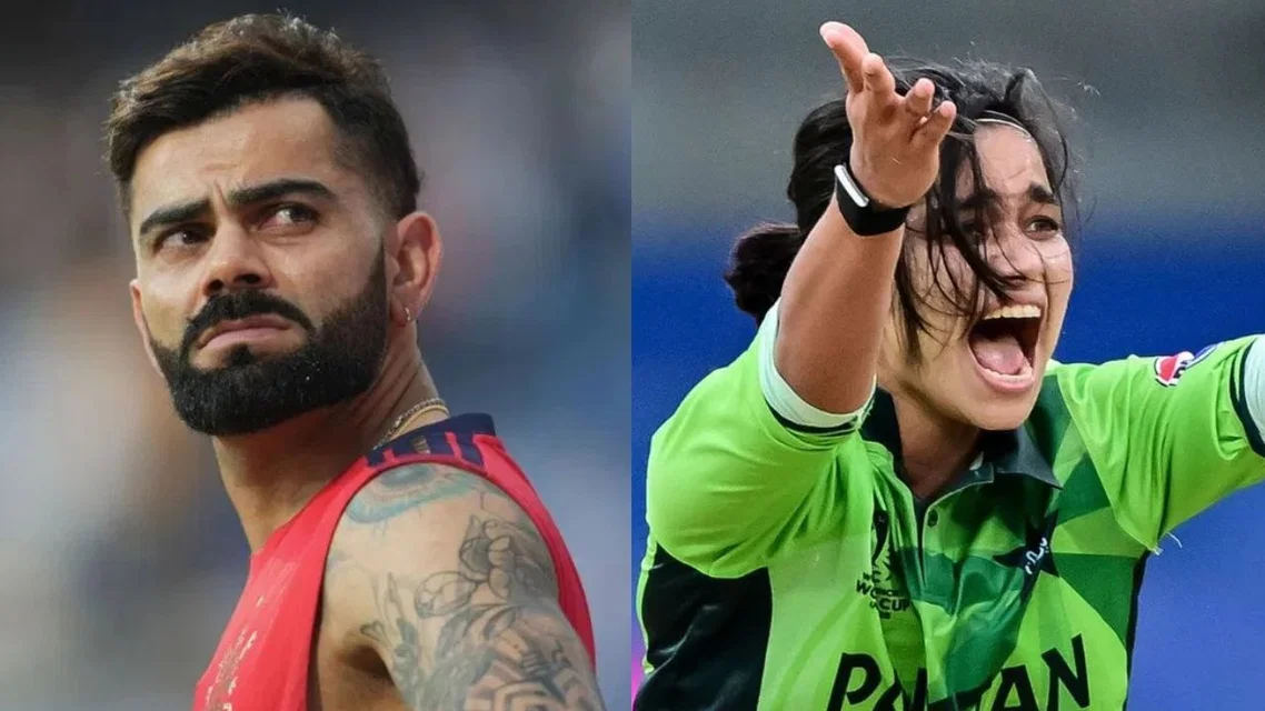 Virat Kohli and Fatima Sana [Source: AFP]